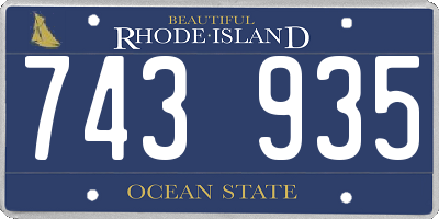 RI license plate 743935