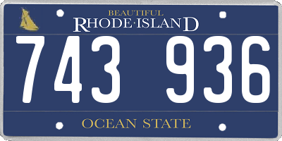 RI license plate 743936
