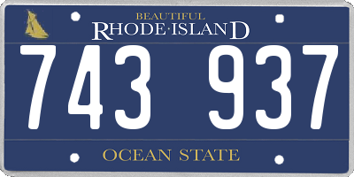 RI license plate 743937