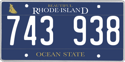 RI license plate 743938