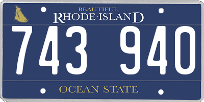RI license plate 743940