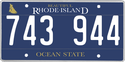 RI license plate 743944