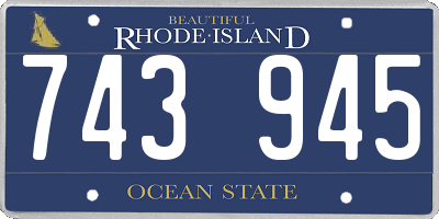 RI license plate 743945