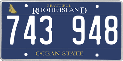 RI license plate 743948