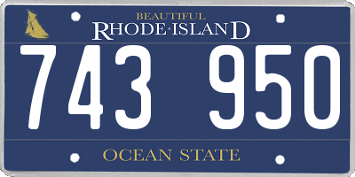 RI license plate 743950