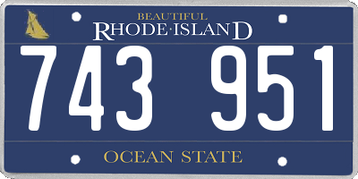 RI license plate 743951