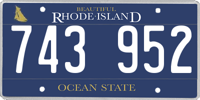 RI license plate 743952
