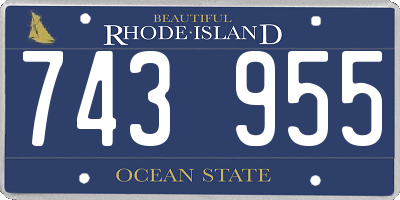 RI license plate 743955