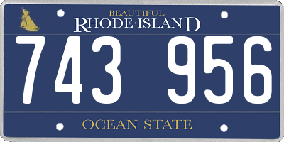 RI license plate 743956