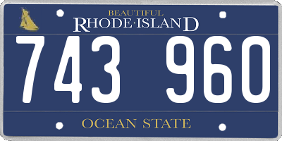 RI license plate 743960