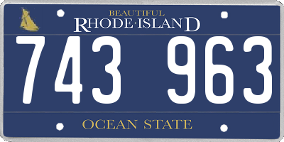RI license plate 743963