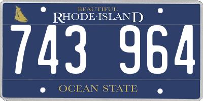 RI license plate 743964