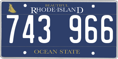RI license plate 743966
