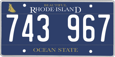 RI license plate 743967