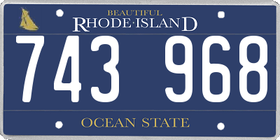 RI license plate 743968