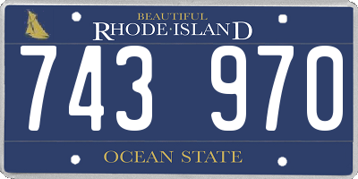 RI license plate 743970