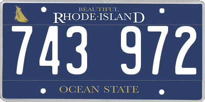 RI license plate 743972