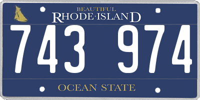 RI license plate 743974