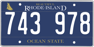 RI license plate 743978