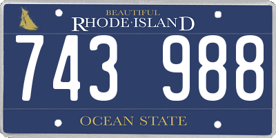 RI license plate 743988