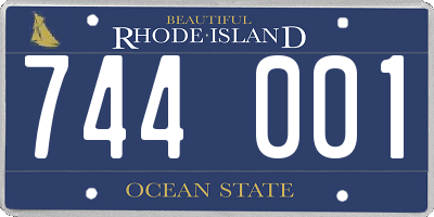 RI license plate 744001