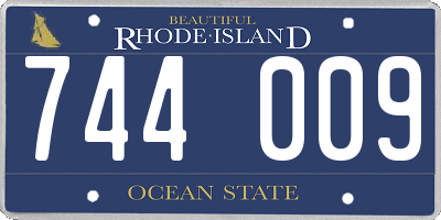 RI license plate 744009