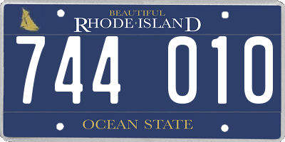 RI license plate 744010