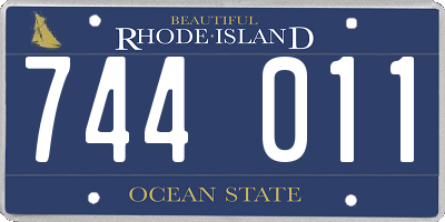 RI license plate 744011