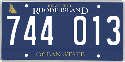 RI license plate 744013