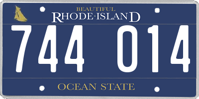 RI license plate 744014