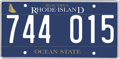 RI license plate 744015