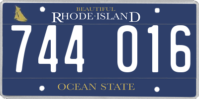 RI license plate 744016