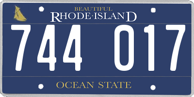 RI license plate 744017
