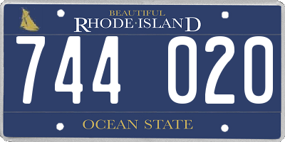 RI license plate 744020