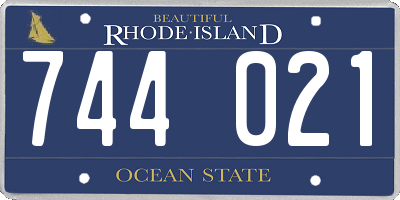 RI license plate 744021