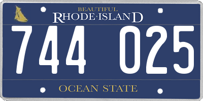 RI license plate 744025