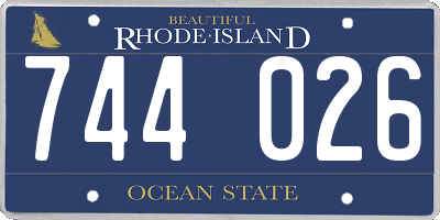 RI license plate 744026
