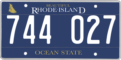RI license plate 744027