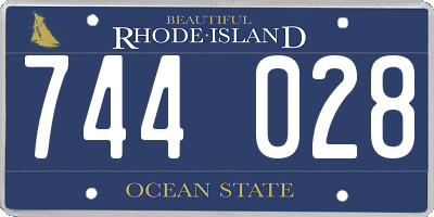 RI license plate 744028