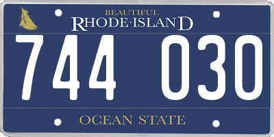 RI license plate 744030
