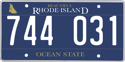 RI license plate 744031