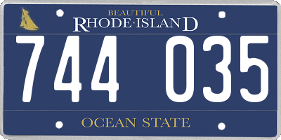 RI license plate 744035