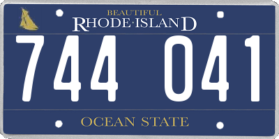 RI license plate 744041