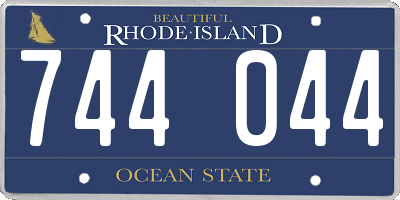 RI license plate 744044