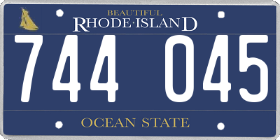 RI license plate 744045