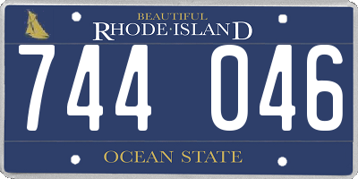 RI license plate 744046
