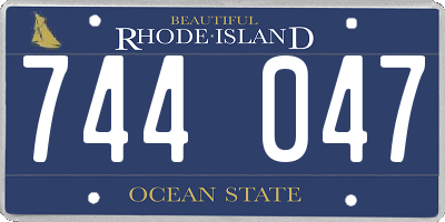 RI license plate 744047