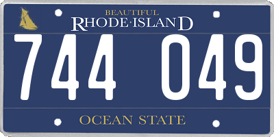 RI license plate 744049