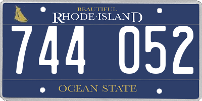 RI license plate 744052