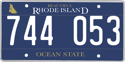 RI license plate 744053